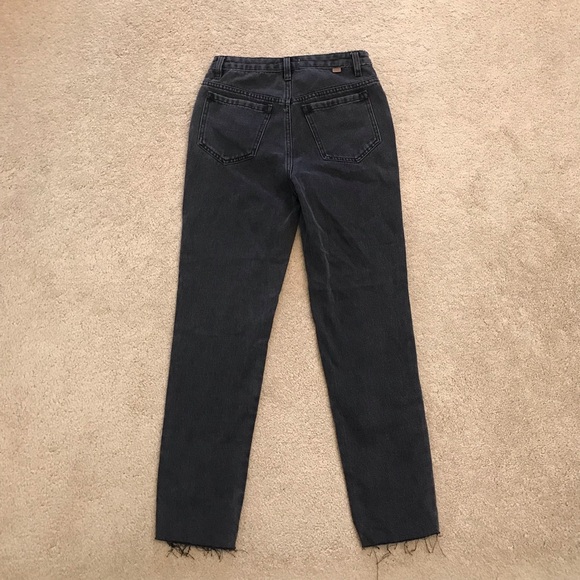 ONeill Distressed Denim Jeans NEW Womens Size 2 Waist 25 Faded Black Button Fly - Picture 3 of 14